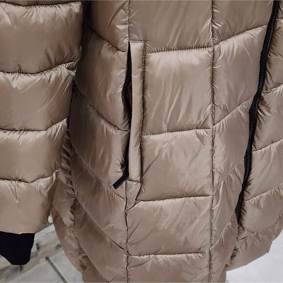 Michael Kors Truffle taupe packable long puffer Walking coat plus‎ size 2X new - Picture 9 of 14